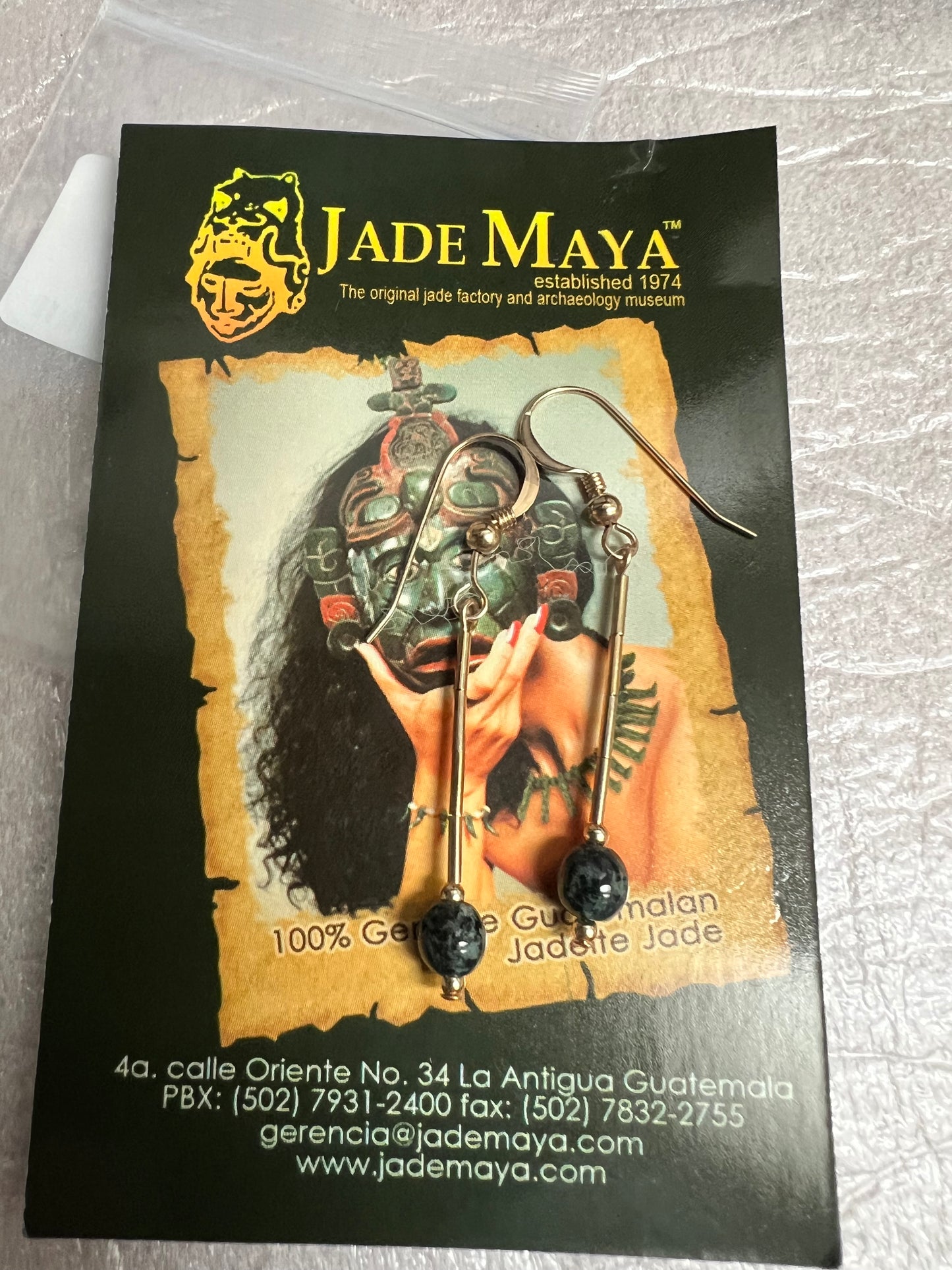 Genuine Guatemalan Jadeite Earrings by Jade Maya