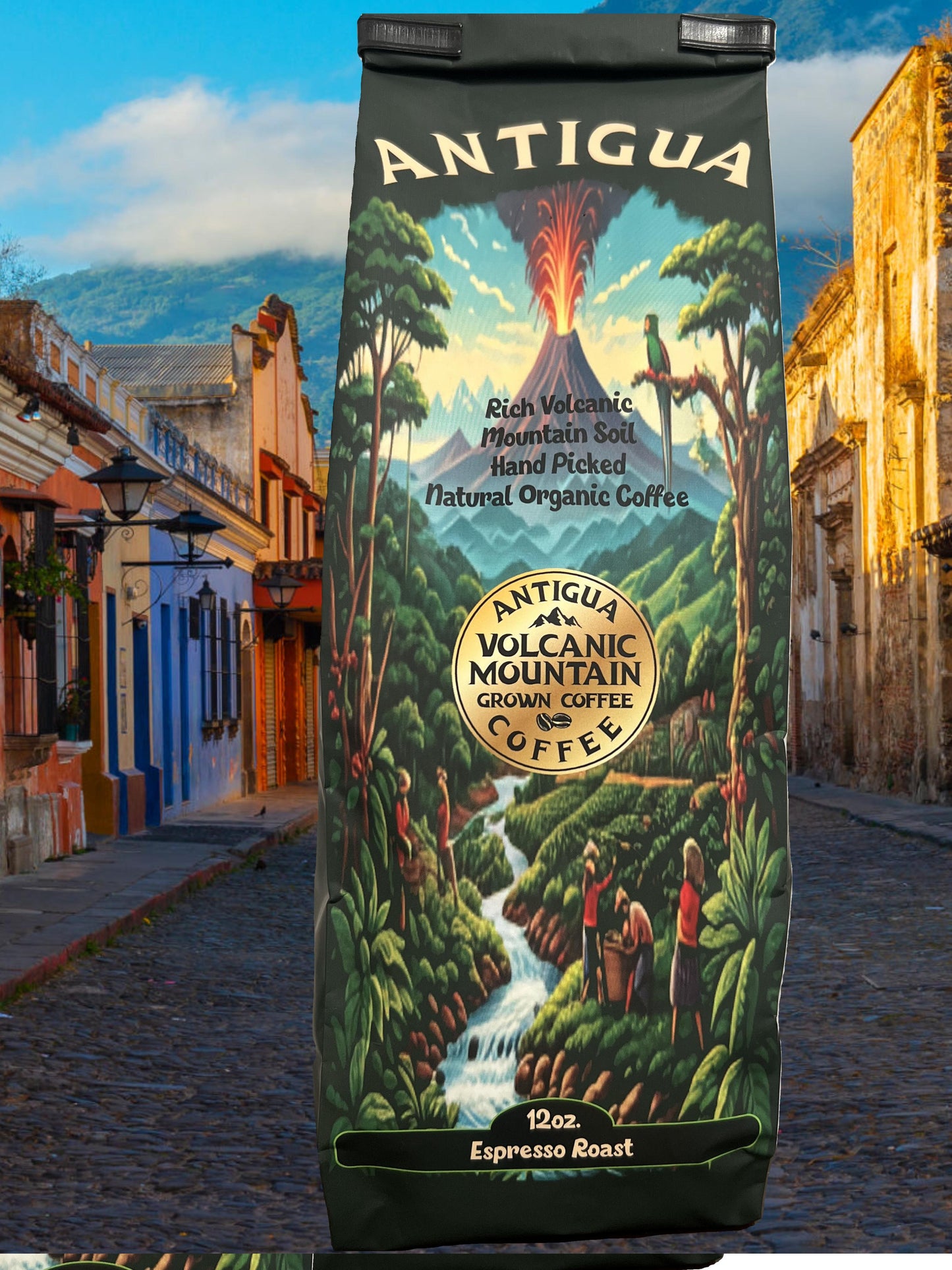 ANTIGUA ORGANIC COFFEE LLC Natural Organic Espresso Roast Coffee Gound to Order