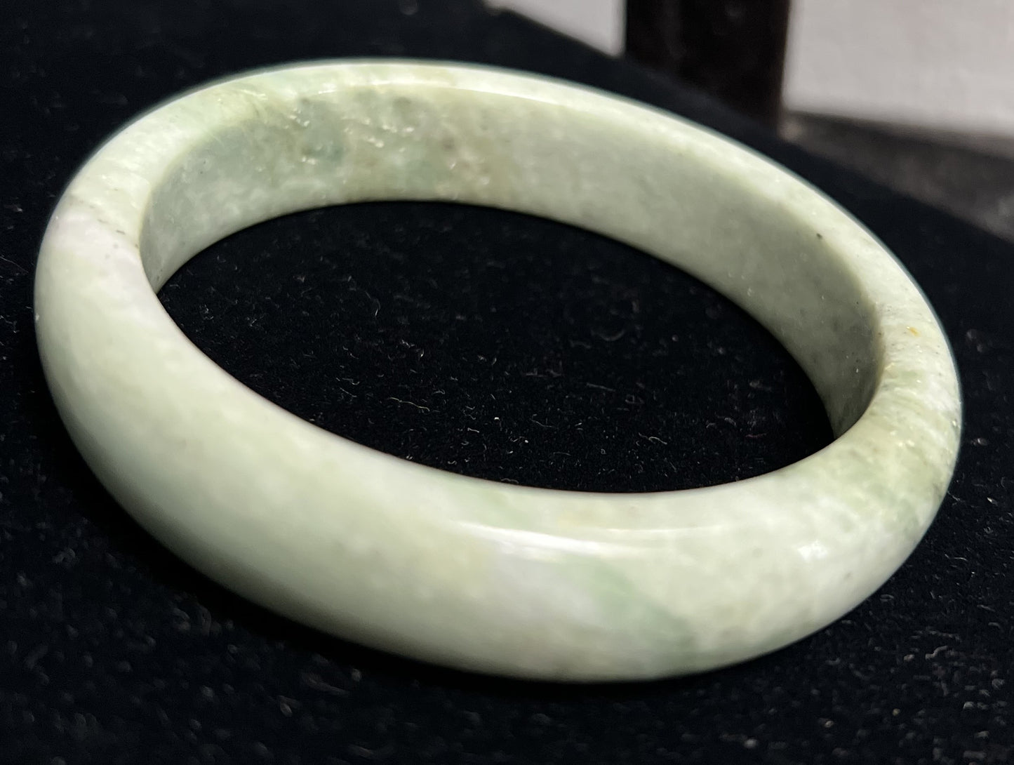 Antigua Guatemala Jadeite Jade Bangle Bracelet Mix of Lighter Green Hues