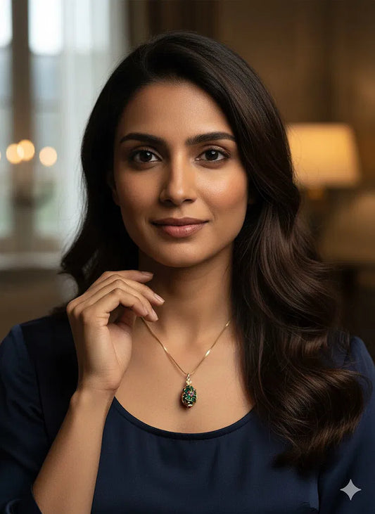 Italian , Ruby & Enamel Egg Pendent with 14K Chain .53 oz