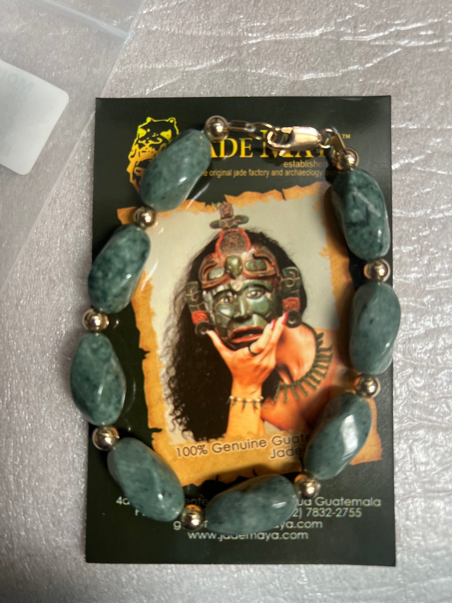 Genuine Guatemalan Jadeite Bracelet by Jade Maya