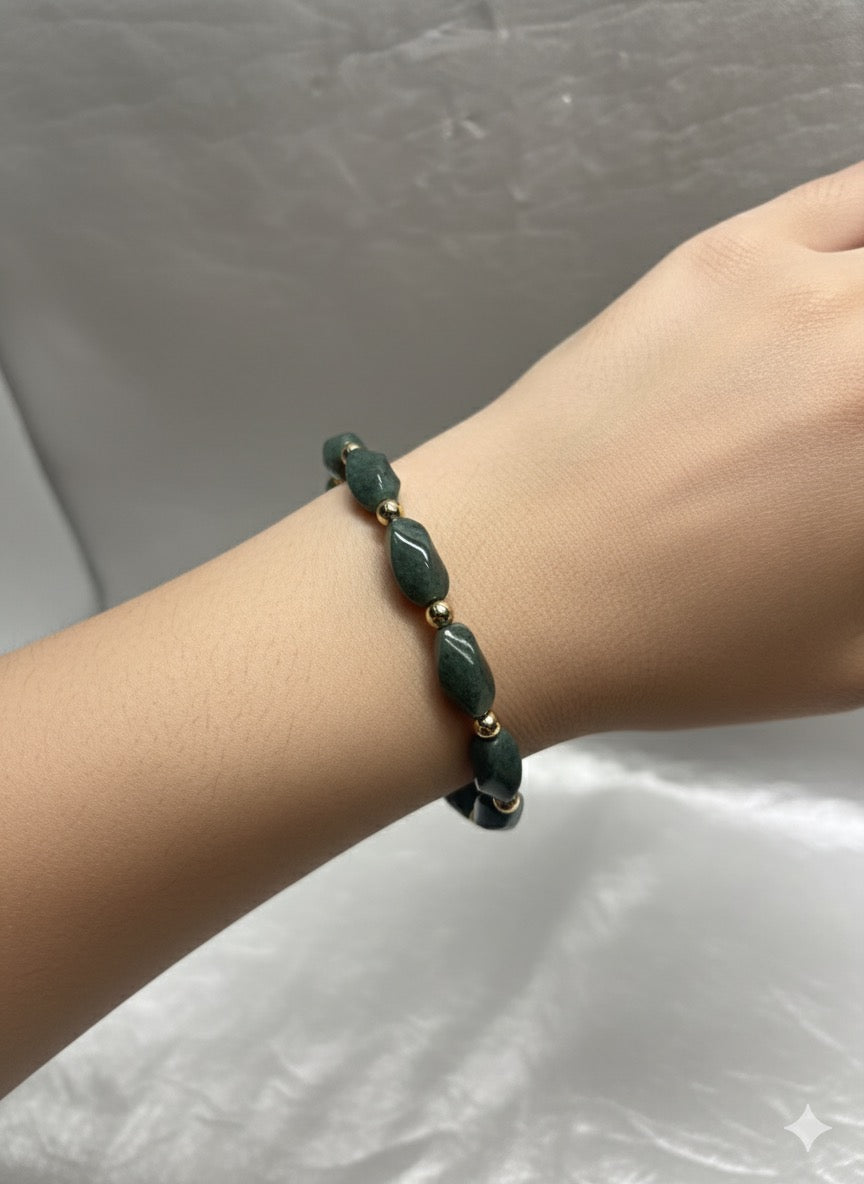 Genuine Guatemalan Jadeite Bracelet by Jade Maya