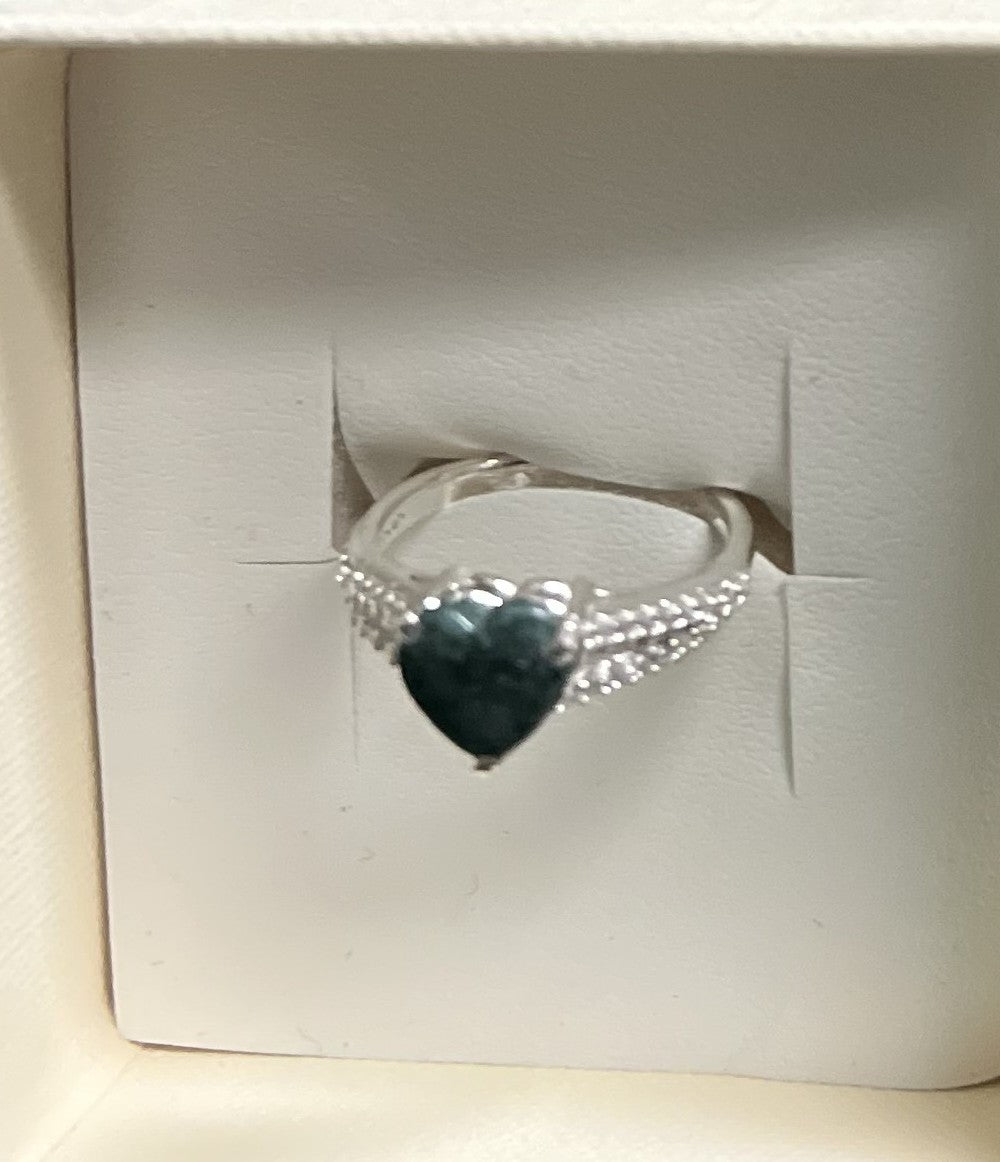 Guatemalan jadeite ring set in a sterling silver, from the company Jade Maya.