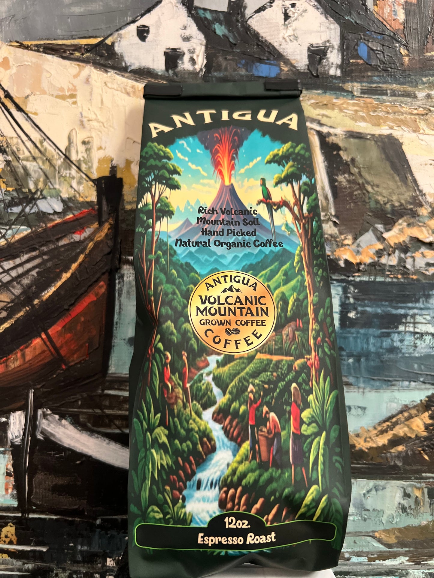 ANTIGUA ORGANIC COFFEE LLC Natural Organic Espresso Roast Coffee Gound to Order