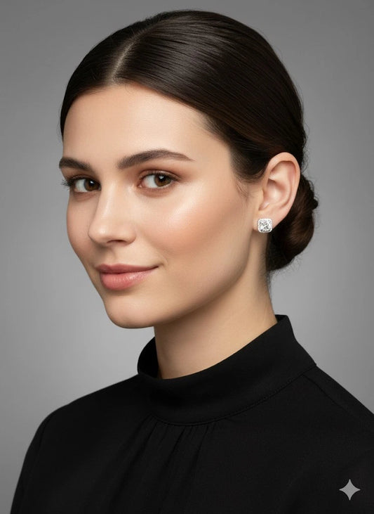 Brilliant Sparkle: 1 Carat D Color Moissanite Earrings