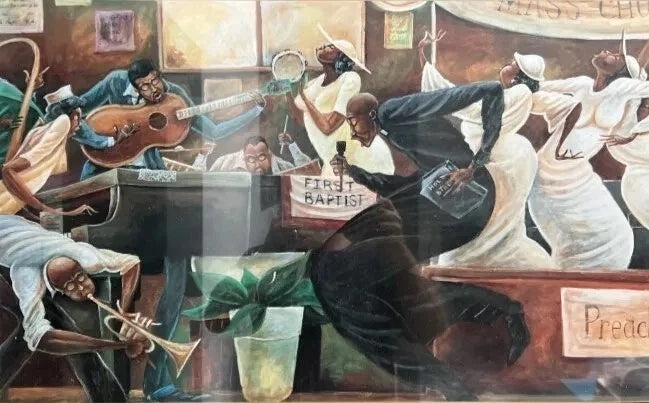 Preach on Preacher by Frank Morrison Signed Lower Rt